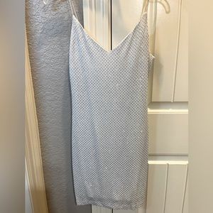 B. Darlin white and silver homecoming dress